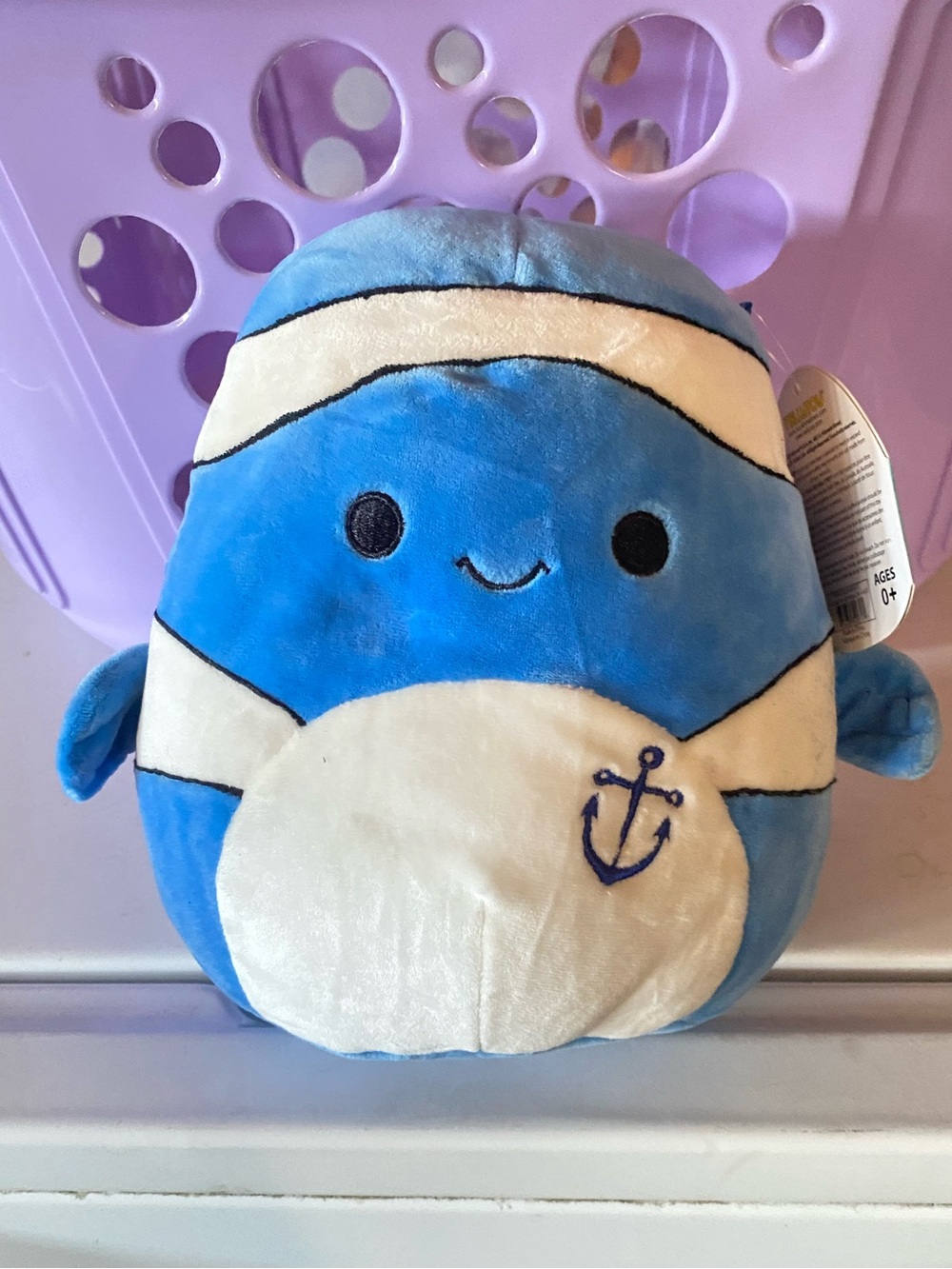 Ricky the clownfish Squishmallow plush fish blue